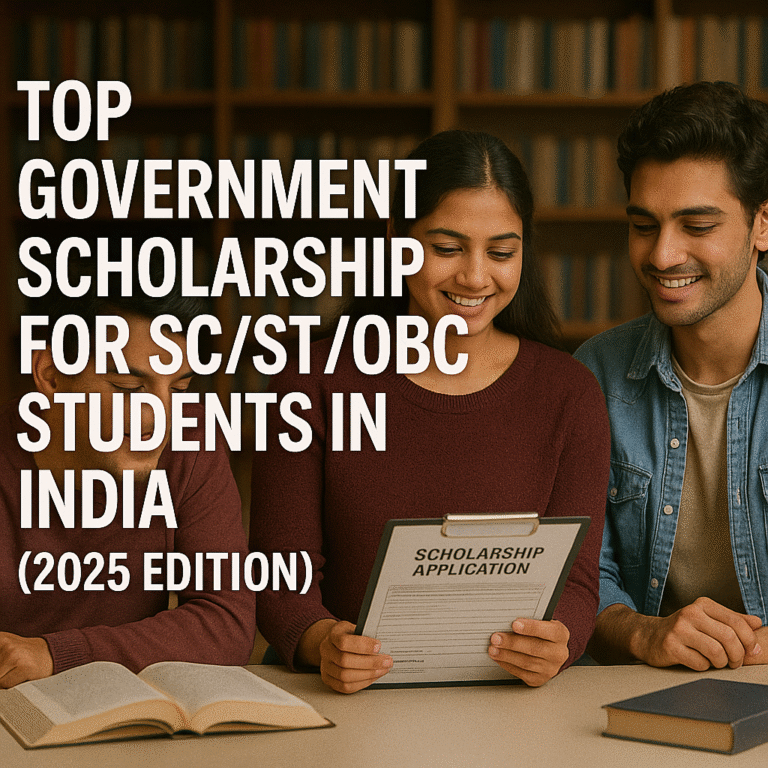 Top Government Scholarships for SC/ST/OBC Students in India (2025 Edition)